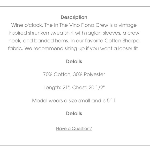 Wildfox the proof is in the vino sweatshirt - Picture 5 of 5